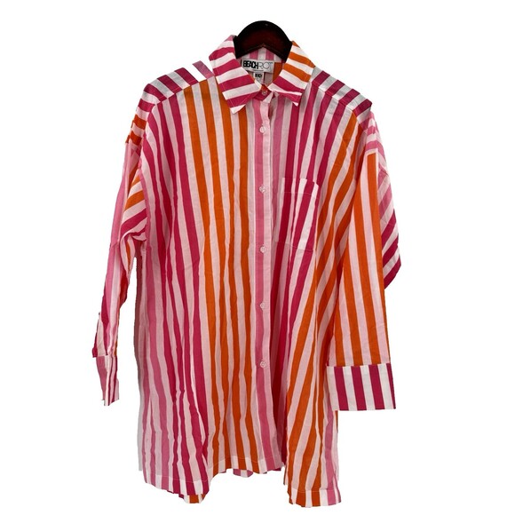 NWOT Beach Riot Alexa Top Cover-Up Button Shirt Size S/M Sunset Stripes Revolve - Picture 10 of 14